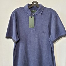 Rodd Gunn Polo Shirt Men's Medium Blue Short Sleeve Hampstead Cotton Blend NWT
