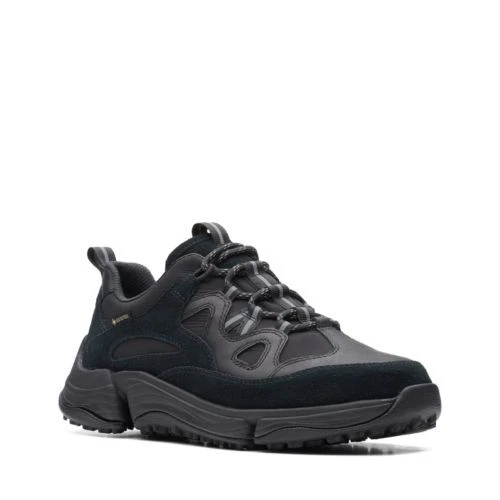 Scarpe da ginnastica Clarks Tri Path Sport GTX nere combinate scamosciate da donna taglia UK 4D