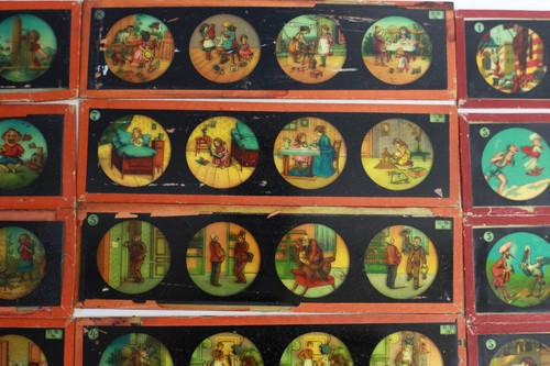 Lot de plaques verre peintes pour lanterne magique - Picture 12 of 17