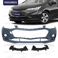 Front Bumper Cover Fascia Primered w/Bracket For 2016-2018 Chevrolet Chevy Cruze