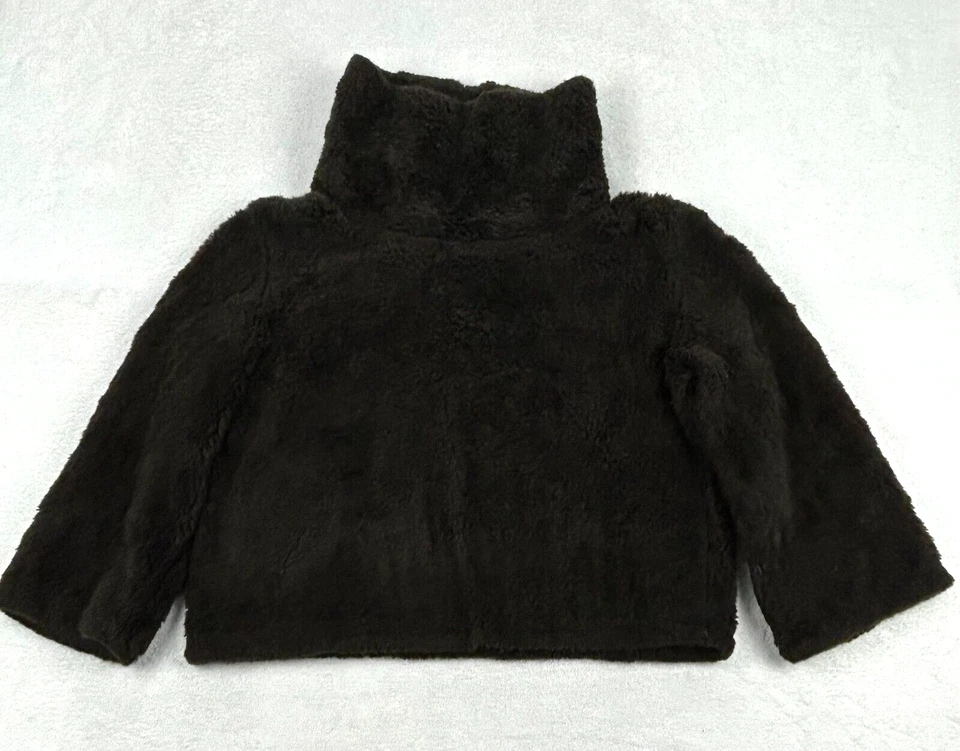 bebe Moda Women 1 Brown Cowl Cropped Pullover Kimono Sleeve Cozy Classy - Image 3 of 4