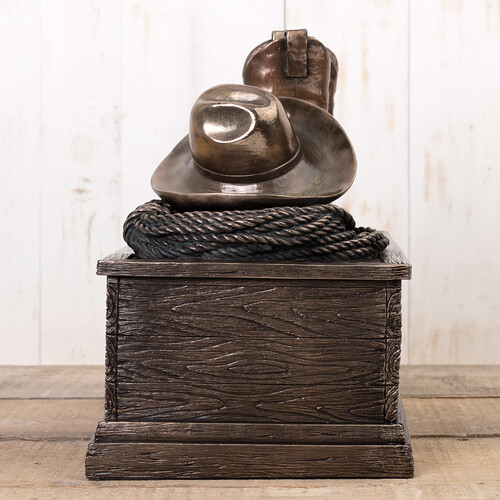 Große Cowboystiefel Feuerbestattung Urne - Bild 6 von 6