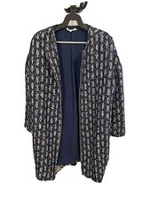 Revolve Tularosa Shiloh Zip Coat Wool/poly Navy/white Xs