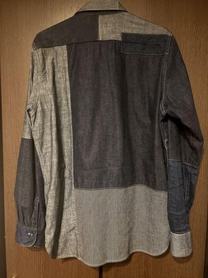 Nigel Cabourn Patchwork Denim Shirt 48 | eBay