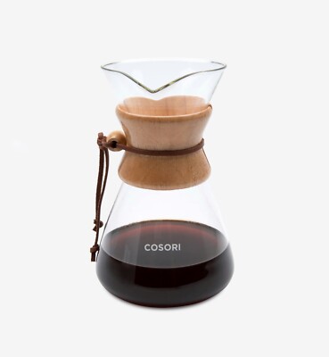 NEW - COSORI Pour Over Drip Coffee Maker - Double Layer Stainless Filter, 8-Cup