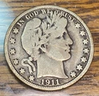 1911 Barber Half Nice Original Fine CHRC