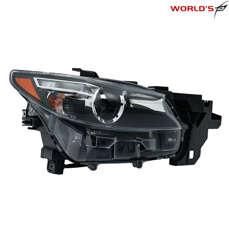 Passenger For 2016-2023 Mazda CX9 CX-9 LED&Halogen Headlight Black w/o AFS Model - Image 2 of 4