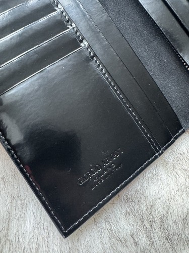 Cartera de cuero de becerro Giorgio Armani Milano con logotipo completo - negra - PVP £690 - Imagen 9 de 10