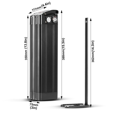 Silverfish Ebike Battery 36V 48V 10.4Ah 13Ah 15Ah 17.4Ah Battery with Charger - Picture 2 of 12