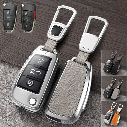 ontto Inklapbare Autosleutelhoes SleutelCover voor Audi A1 A3 A4 S3 A6 TT S4 RS4 S6 Q3 Q5 Q7 R8 TTRS Seat Exeo 3R Siliconen Sleutelhoesje Beschermhoesje autosleutelbehuizingen met Sleutelhanger-Groen