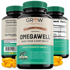 OMEGAWELL, beyond Omega Fish Oil: Heart, Brain, and Joint Support - Natural Lemo