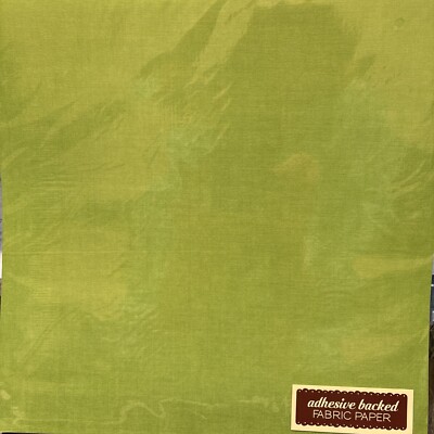 AMERICAN CRAFTS - 12x12 ADHESIVE BACKED FABRIC PAPER ''MOSS'' - SET OF 3