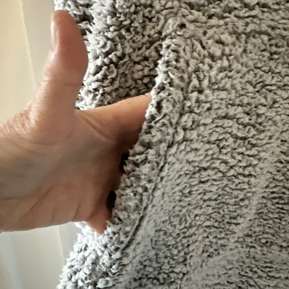 Mens Oversized Fleece Hoodie/Blanket Grey Teddy Bear Fleece Primark