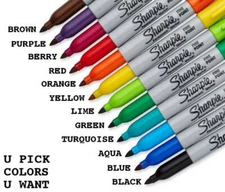 Sharpie 2-Pack Fine Point Permanent Markers, Pick From 50 Colors/Neon/Metal