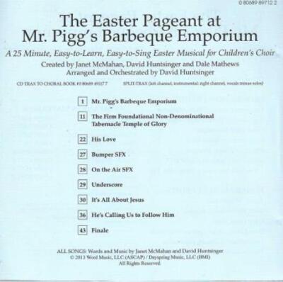 The Easter Pageant At Mr. Pigg's Barbecue Emporium MUSIC AUDIO CD kids musical!