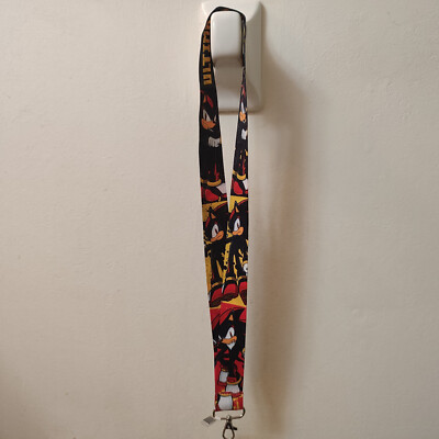 Shadow The Hedgehog Cloth Lanyard With Metal Clasp Official Sega