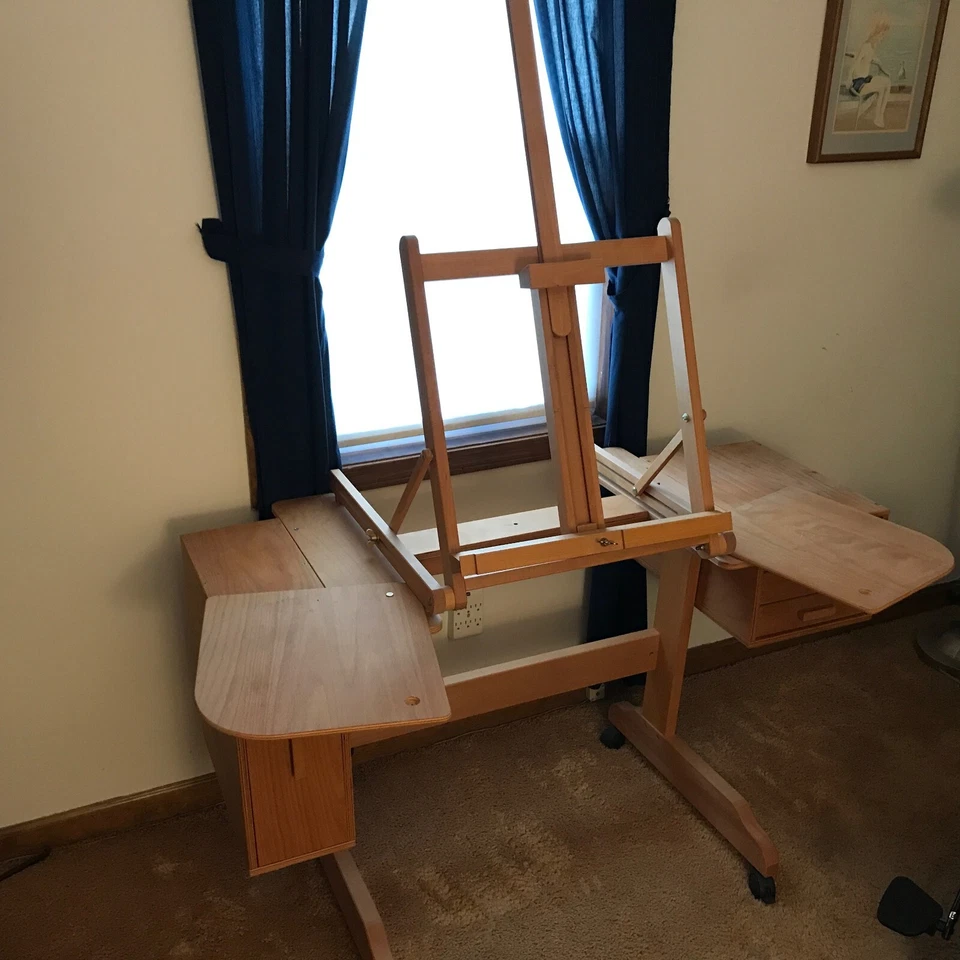 Estação de Trabalho MABEF M/30 - Madeira de Faia - VEJA O VÍDEO - Feita na Itália - SOMENTE LOCAL - Imagem 3 de 4