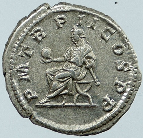 MACRINUS 217AD Rome Denarius Genuine Authentic Ancient Silver Roman Coin i118100 - Picture 2 of 2
