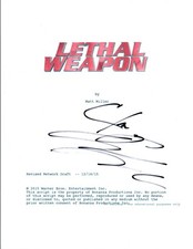 Clayne Crawford Signed Autographed LETHAL WEAPON Pilot Episode Script COA 
