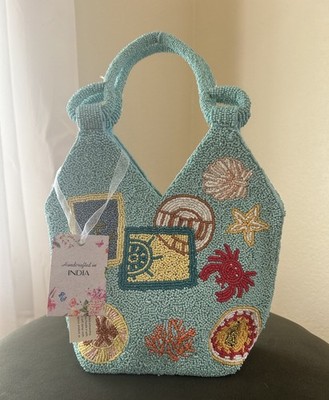 New! Release Handcrafted in India Crab Beach Crab Beaded Bag Viral TikTok