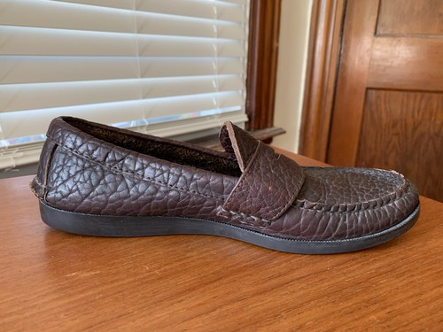 GOOD COND | RANCOURT x BILLS KHAKIS 9D BISON LEATHER PENNY LOAFERS SHOES 9 D - Picture 4 of 21