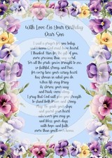 NEW I Said A Prayer Happy Birthday Son A5 Size Card & Envelope Christian