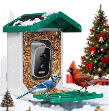 Smart Bird Feeder with Camera 2K HD AI Identify Bird Species Solar-Powered