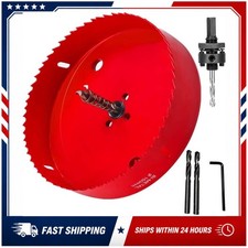 6 in Hole Saw for Cornhole Boards Wood Plastic 1/2 in Shank
