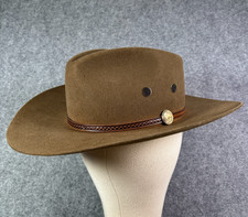 STETSON 3XXX American Buffalo Collection Brown Felt Cowboy Hat Size 7 1/4