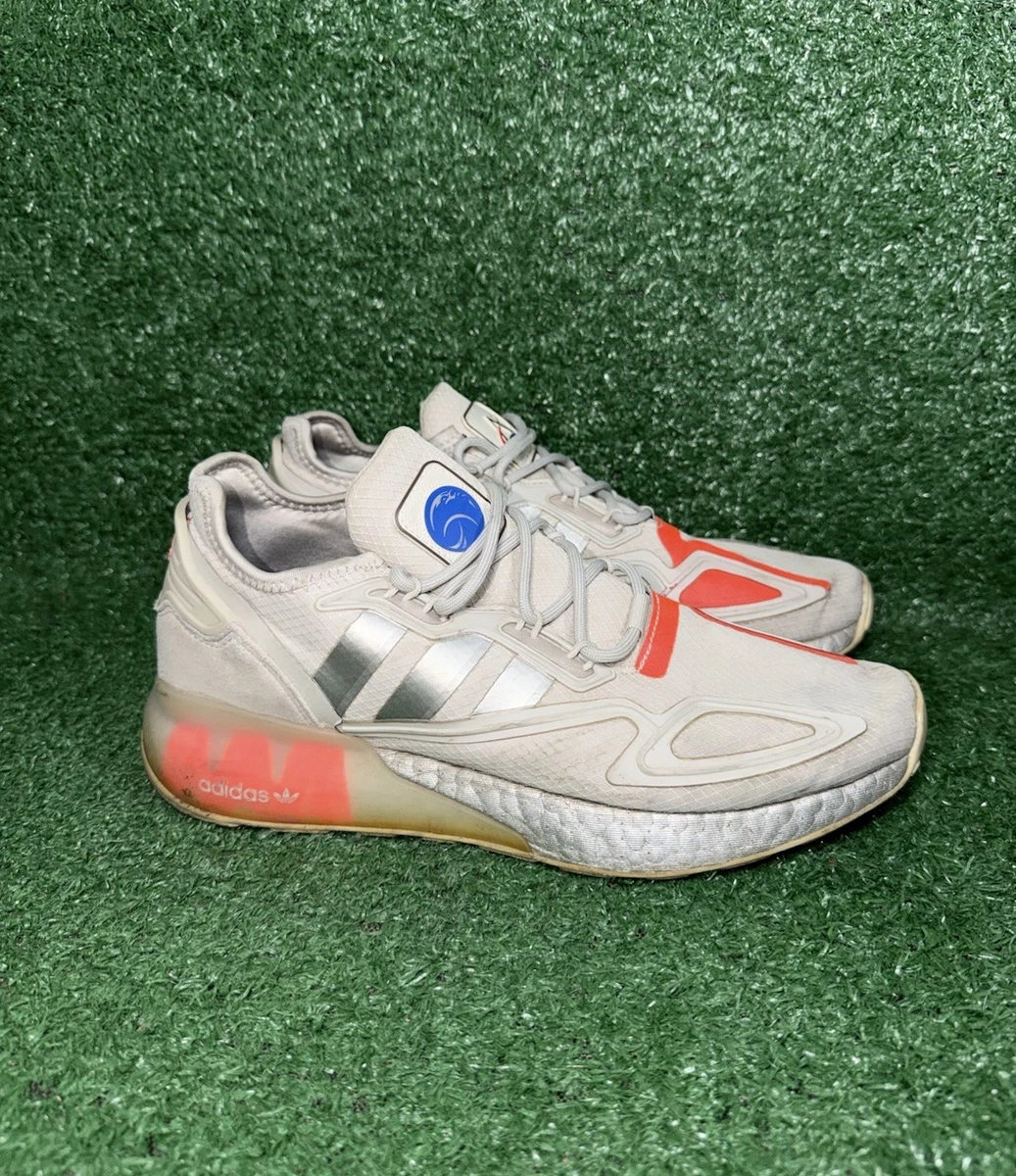 Adidas ZX 2K Boost Grey Solar Red for sale | eBay