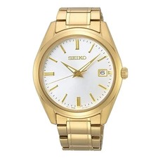 Seiko  Gold  watch SUR314 gold Essentials quartz.