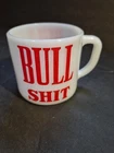 Bullshit Vintage Federal Glass Mug Red Letters Bull Sh*t Cowboy Coffee Cup