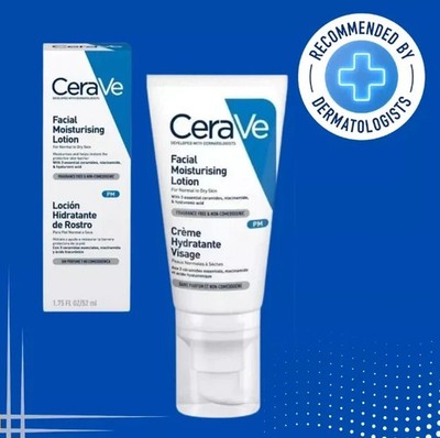 CeraVe PM tägliche Gesichtsfeuchtigkeitscreme Lotion für normale bis trockene Haut 52 ml UK-Bestand