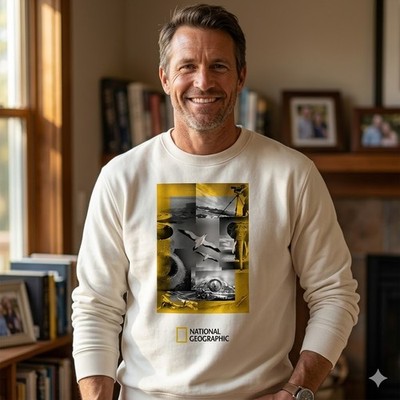 National Geographic Wildlife Photography Collage Graphic Sweatshirt  S-5XL