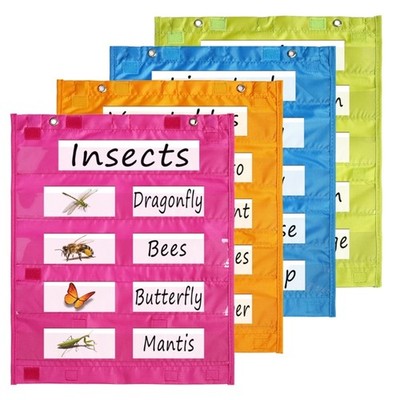 Classroom Pocket Chart Squares for Whiteboard, Daily Schedule, Activity