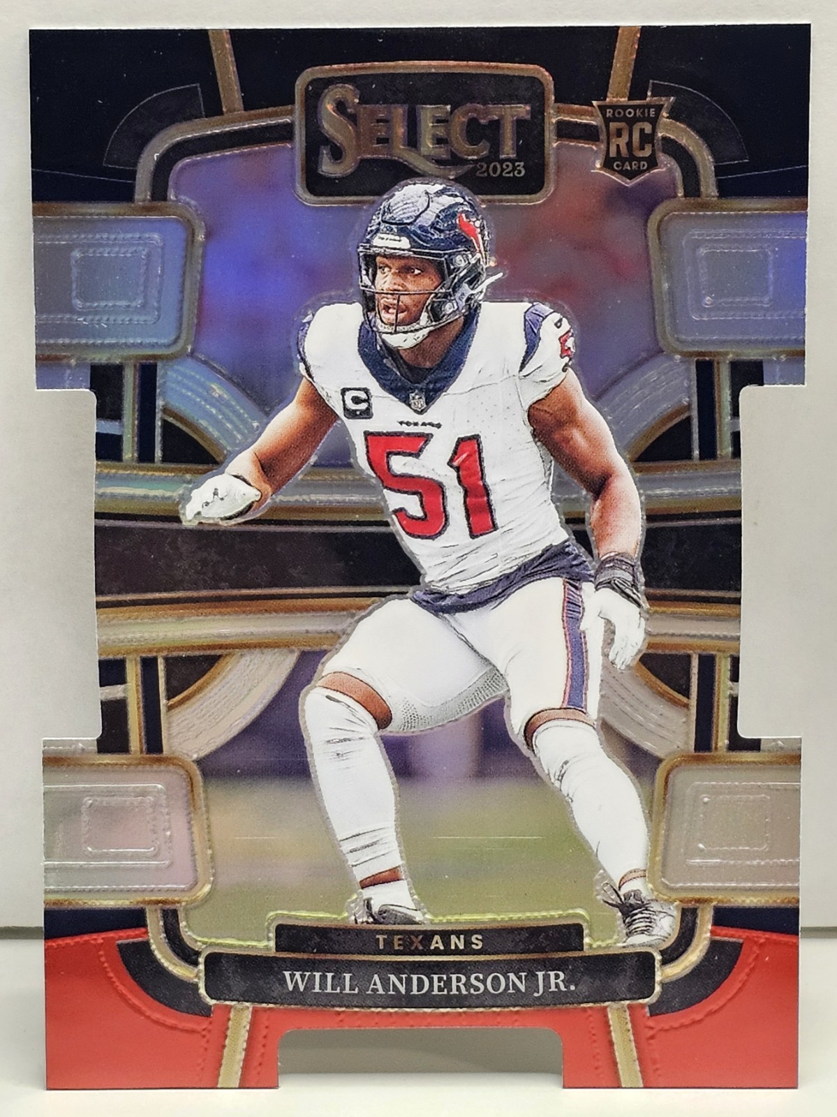 2023 Panini Select Will Anderson Black/Red Prizm Die-Cut Concourse #40 Texans