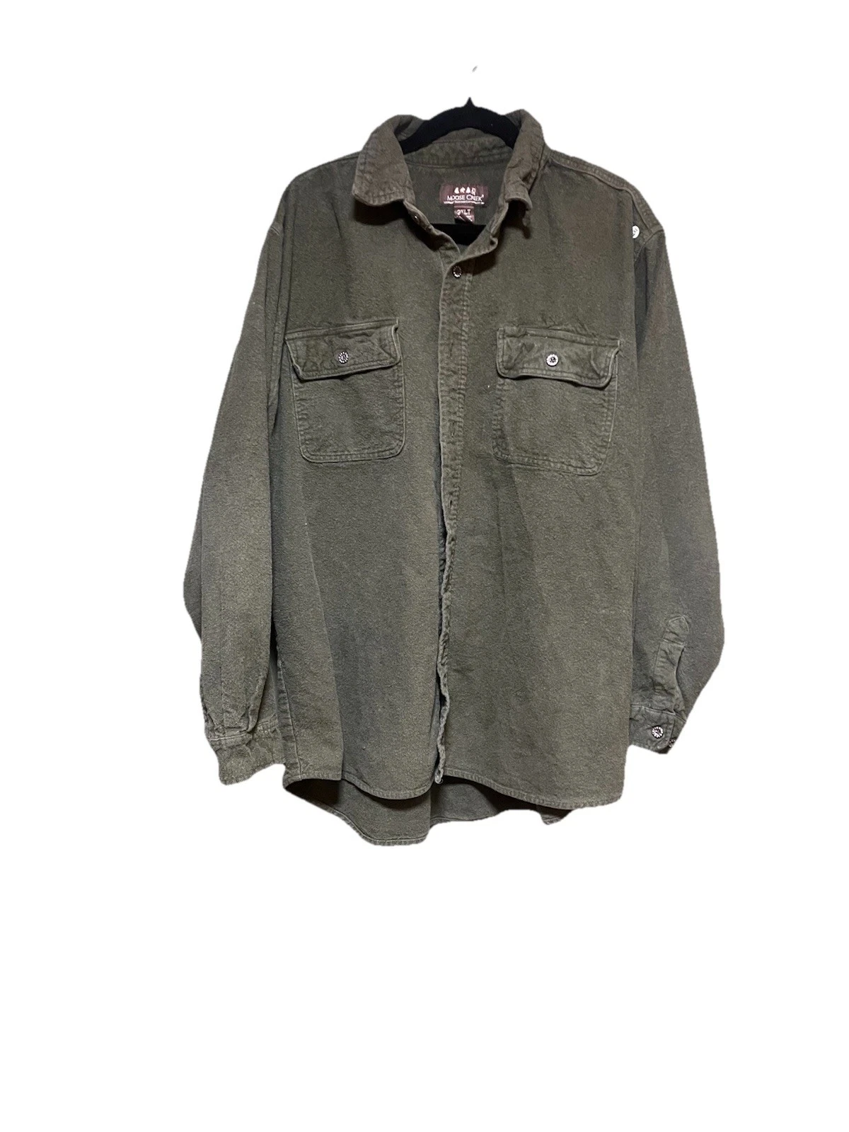 Vintage Moose Creek Shirt Mens Large Flannel Button Up Two Pocket Outdoors 2XLT