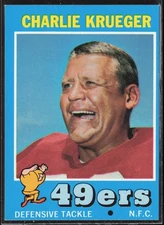 1971 Topps Charlie Krueger #213 San Francisco 49ers Lis