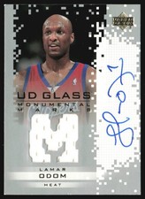 2003-04 UD Glass Monumental Marks Lamar Odom Auto #LO-J TM2