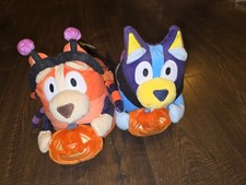 Bluey Bingo Halloween Adult Slippers 7-8 Pumpkin Edition New NWT