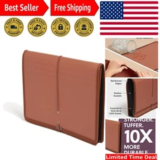 Durable Tuff Accordion Document Organizer with Secure Closure for Transport