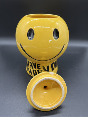 VTG McCoy Cookie Jar “Have A Happy Day” Smiley FaceUSA Pottery