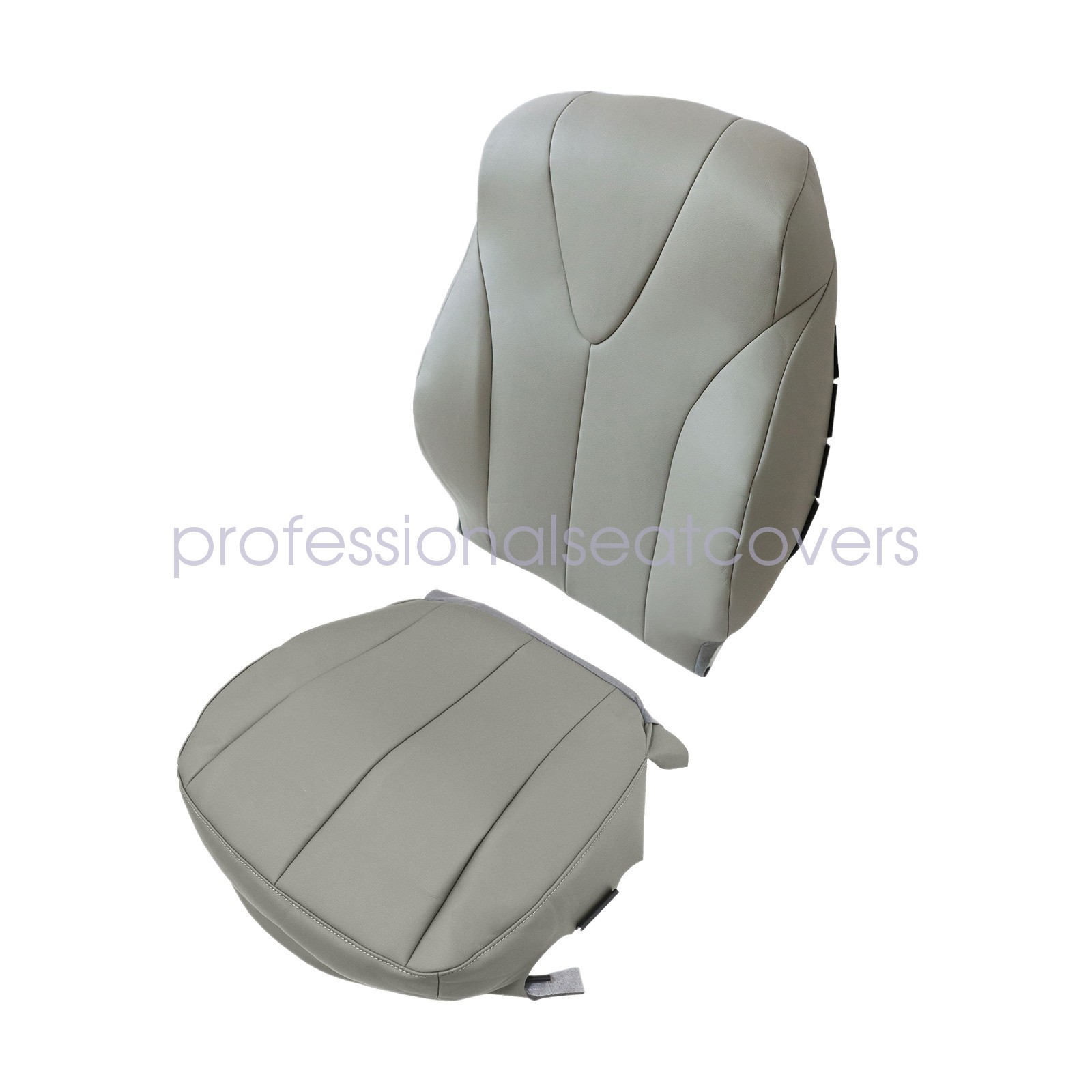 Driver Bottom & Back Leather Seat Cover Gray 2007-2011 Fits Toyota Camry LE XLE