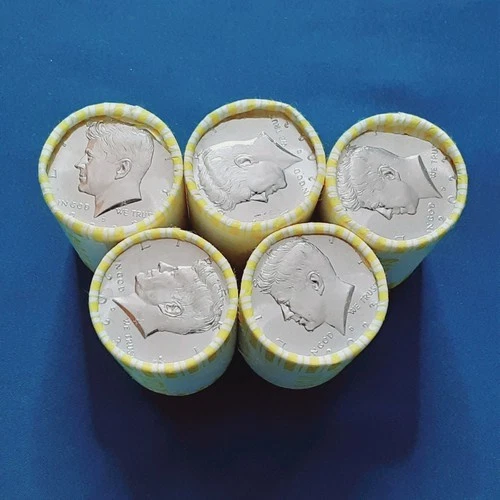 5 2023 D HALF DOLLAR SEALED BANK ROLLS $50 FACE VALUE BU/UNCIRCULATED 100 COINS!