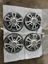 Set Copricerchi da 15" Tipo "Fuchs" in Metallo per Porsche/Maggiolino ecc. RARI!