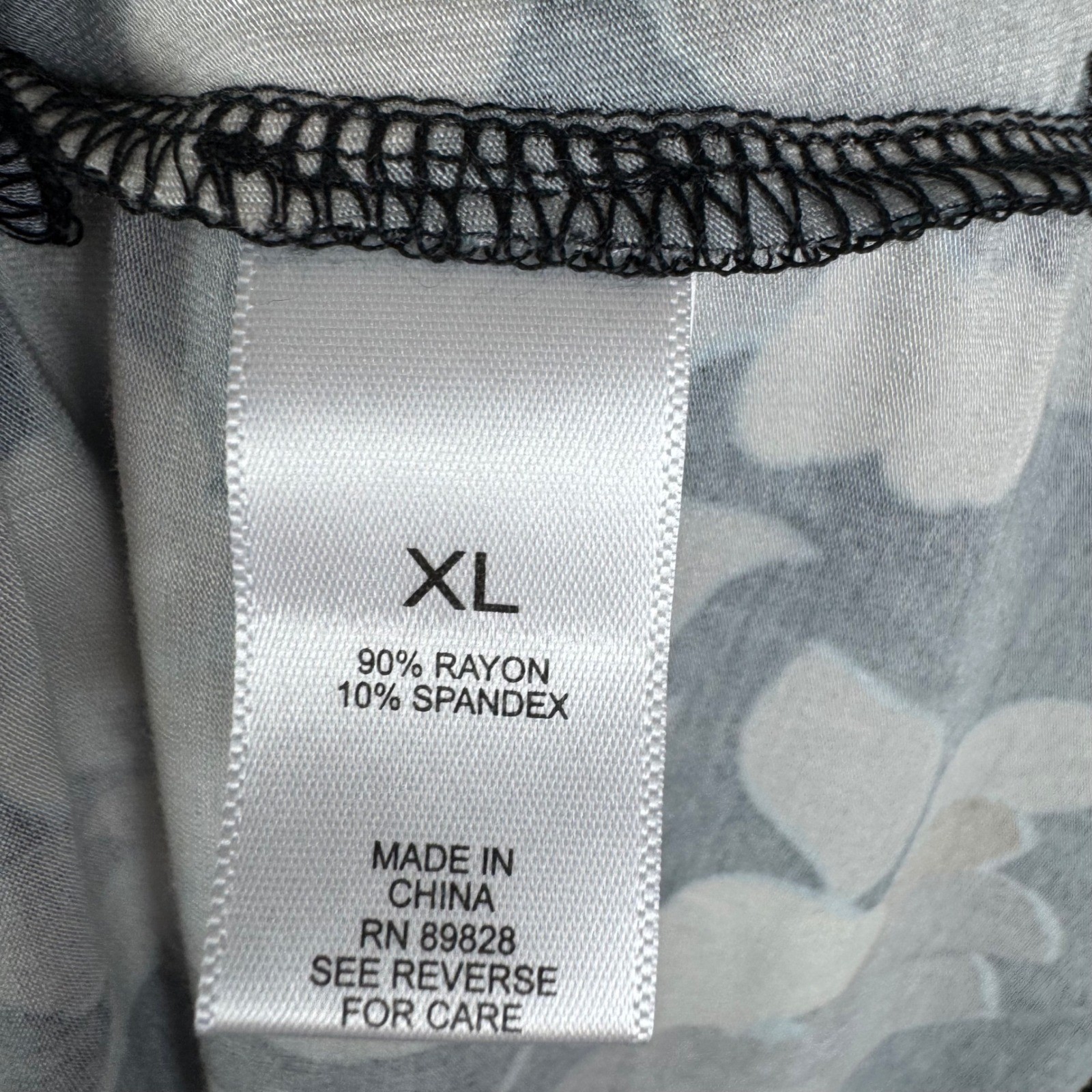 LOGO Lori Goldstein Floral Swing Tunic Top Size XL Soft Stretch Comfy Fall Artsy