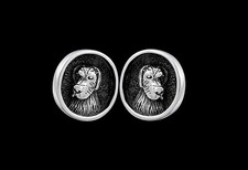 925 Sterling Silver Dog Earrings, Man's Best Friend, Dog Paw Earrings