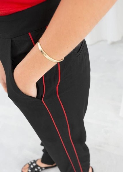 Women & Other Stories Trousers Black Viscose 38 #3IKG