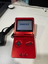 Nintendo Game Boy Advance SP Handheld System - Flame Red Excellent Condition