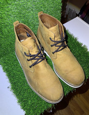 Kodiak Men  s Tan Leather Chukka Boots Lace-Up Round Toe Rubber Sole US 10.5